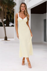 Caprice Midi Dress Yellow
