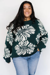 Maude Sweater | Green + Off White