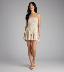 Sweet Flirt Floral Mini Tube Dress