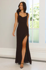 All Night Affair Maxi Dress Brown