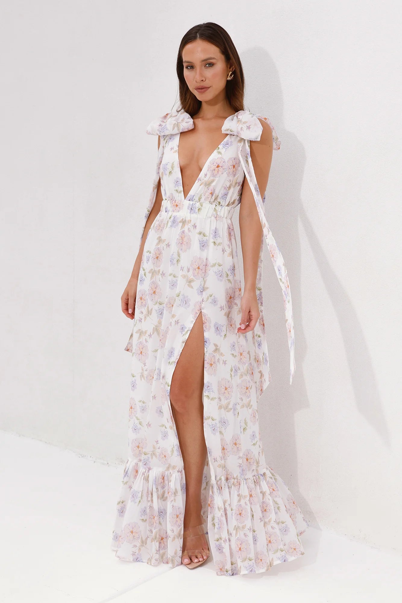 Beauty Of Springtime Maxi Dress Lavender