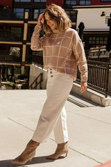 Tahoe Turtleneck Sweater | Taupe + Cream