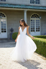 Glistening Moments Tulle Maxi Dress White
