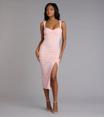 Savannah Glitter Cutout Midi Formal Dress