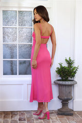 Want Your Vibe Mesh Maxi Dress Pink