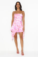 Dance Girl Dance Strapless Mini Dress Pink
