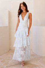 Autumn Love Maxi Dress Blue