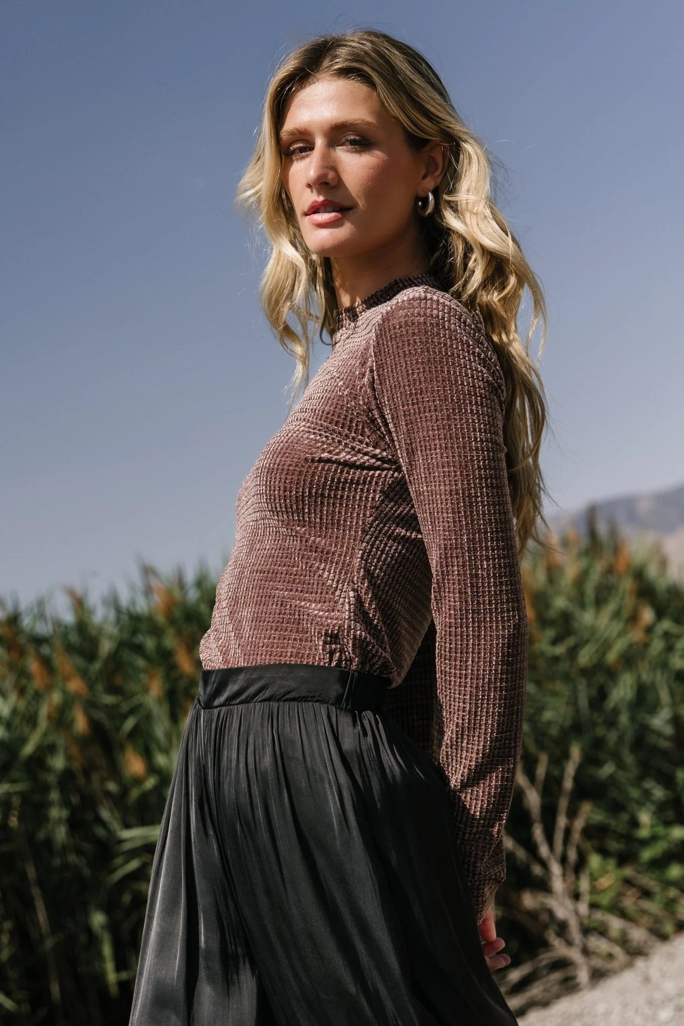 Joss Velvet Top | Dusty Clove