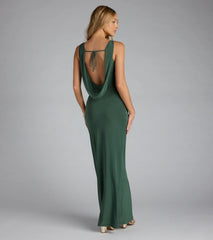 Little Bit Of Drama Low Back Maxi Dress