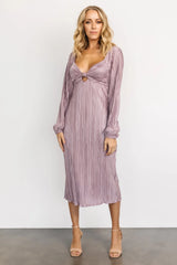 Amani Pleated Midi Dress | Lilac