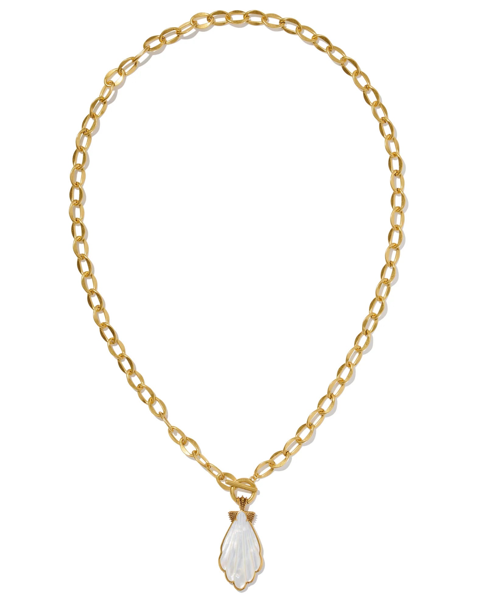Alexa Vintage Gold Statement Necklace Ivory Mother Of Pearl