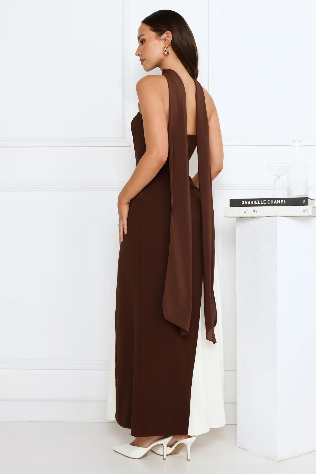 Darling Society Strapless Maxi Dress Brown