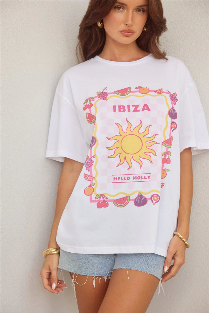BASE Tropical Ibiza Oversized T-Shirt White
