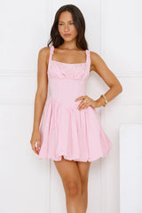 Dreamy Daze Bubble Mini Dress Pink