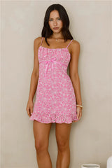 Delicate By Design Embroidered Mini Dress Pink