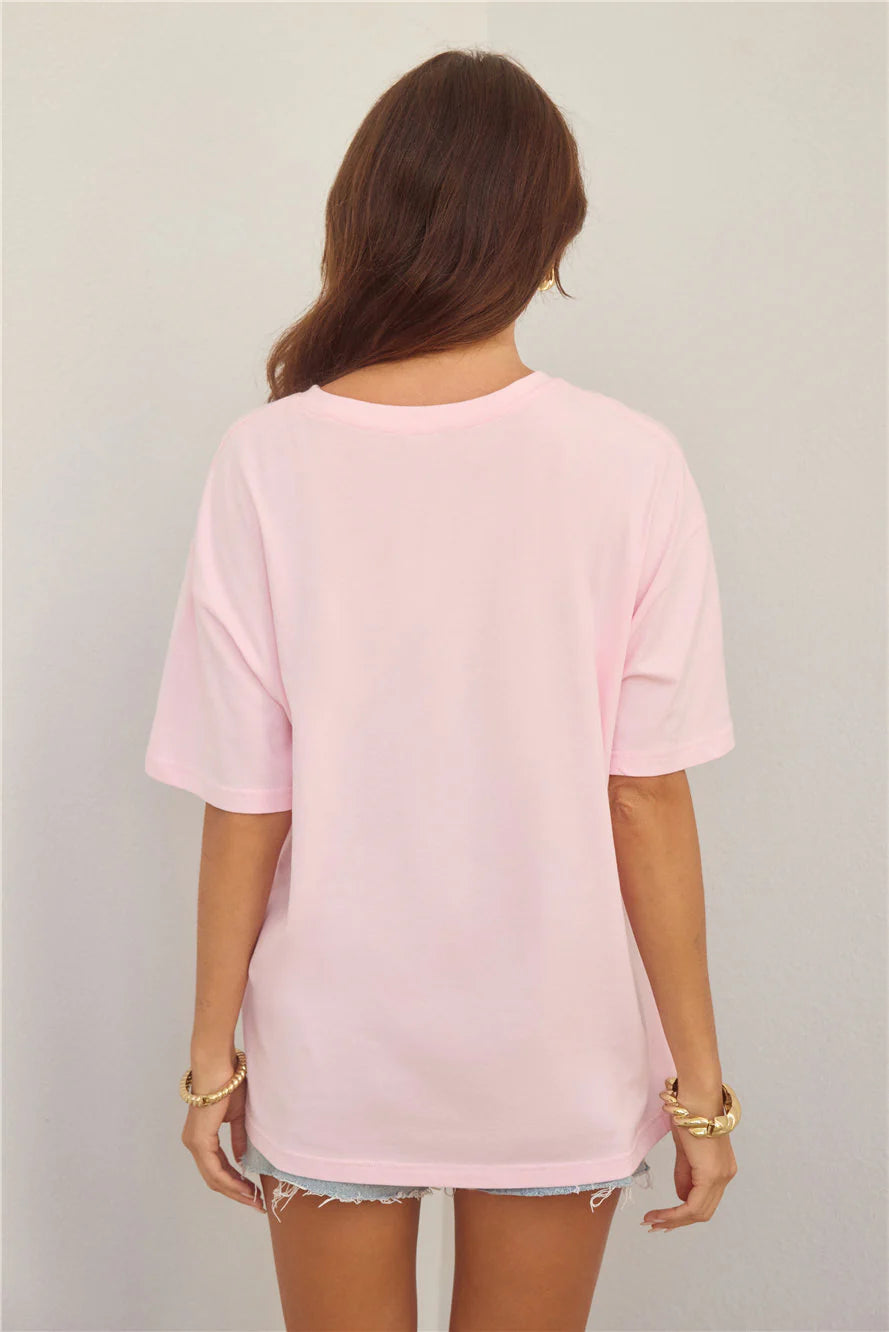 BASE Rodeo Show Oversized T-Shirt Pink