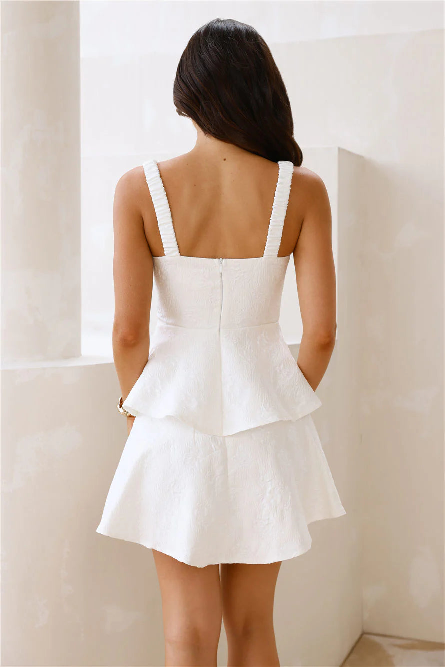 Gilded Rose Mini Dress Off White