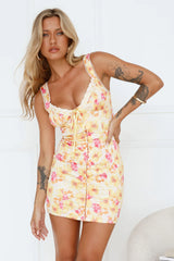 Vanilla Bean Mini Dress Yellow