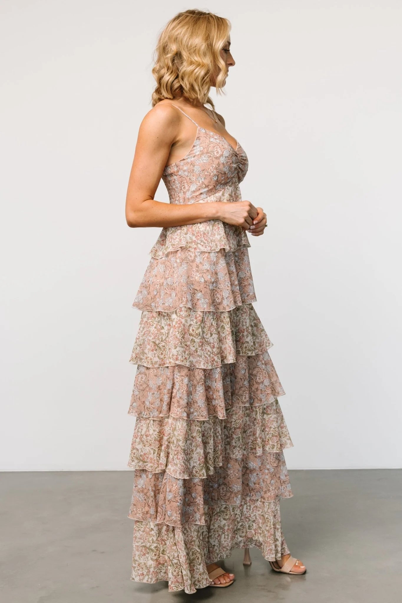 Louise Tiered Ruffle Maxi Dress | Vintage Floral