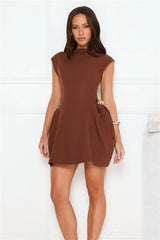 Fashion That Works Mini Dress Brown