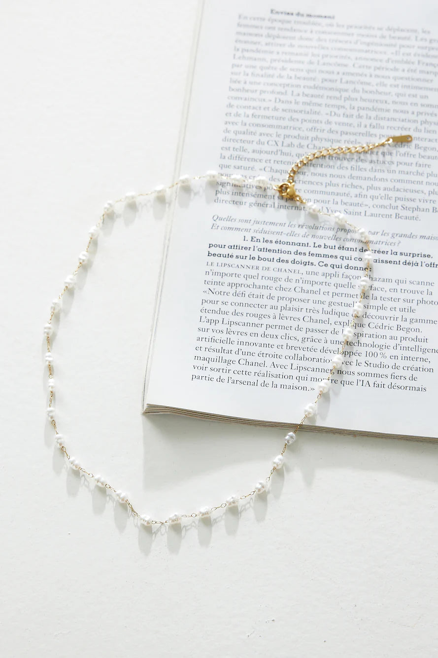 18k Gold Plated Freshwater Necklace Gold