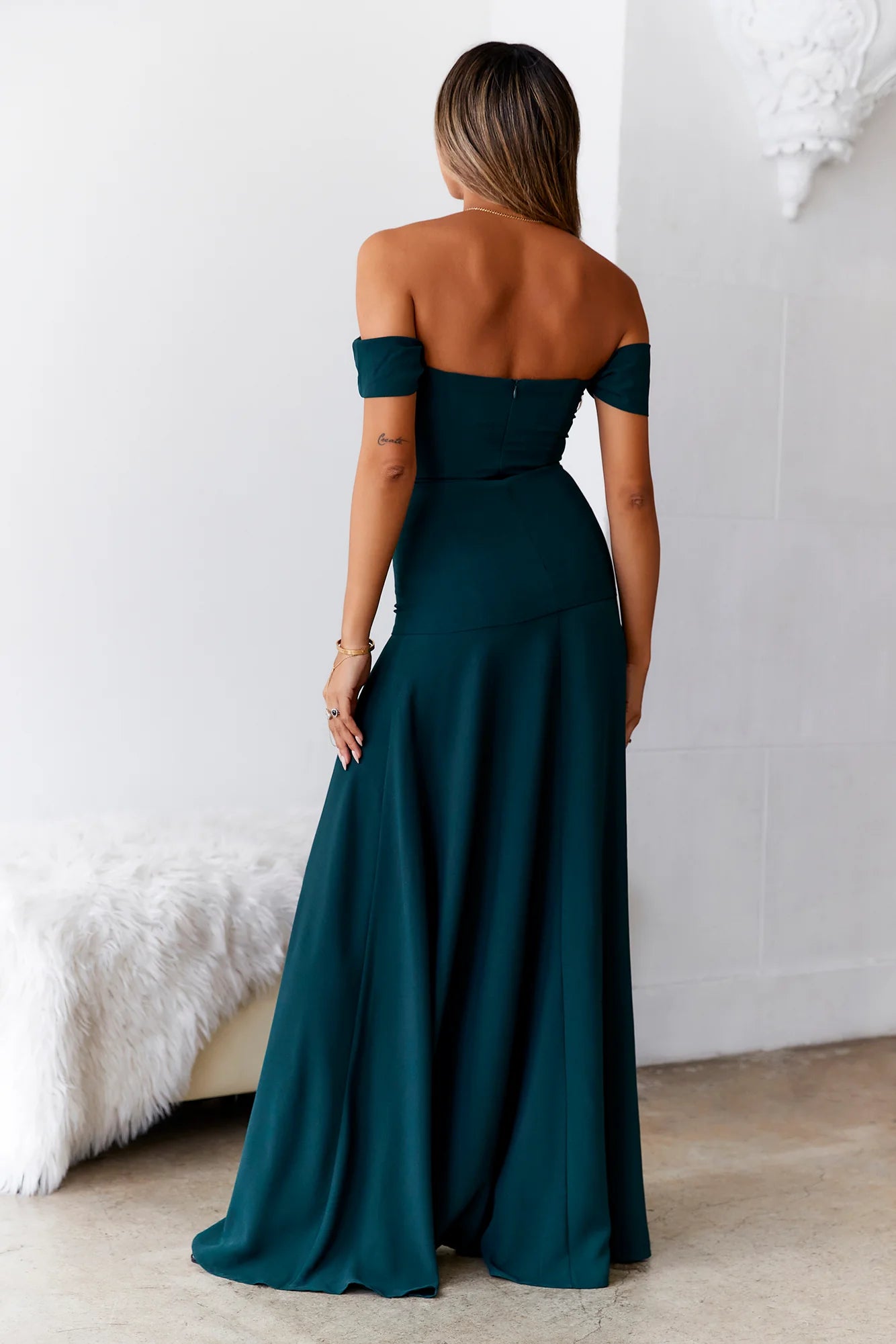 Blushing Cinderella Maxi Dress Green