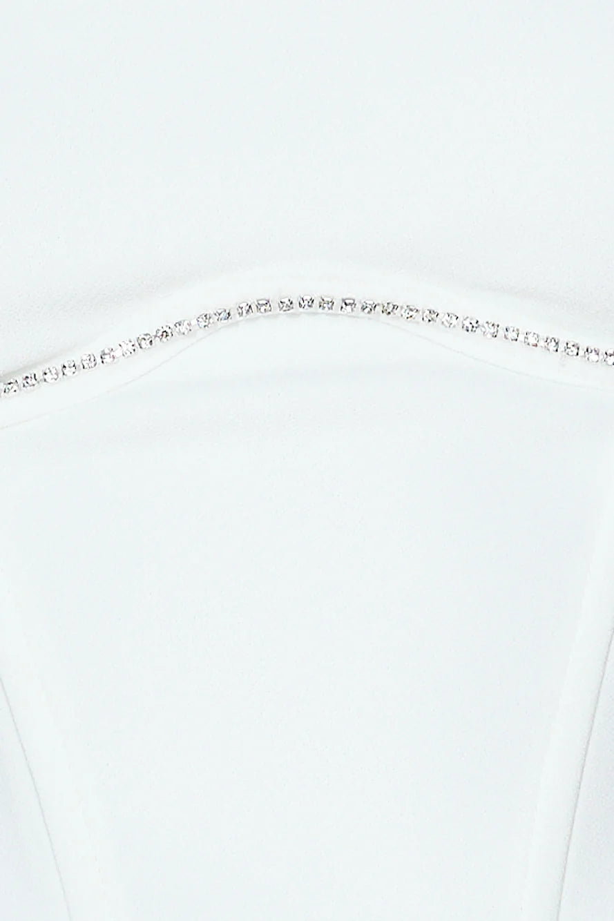 Glam Look Crop Top White
