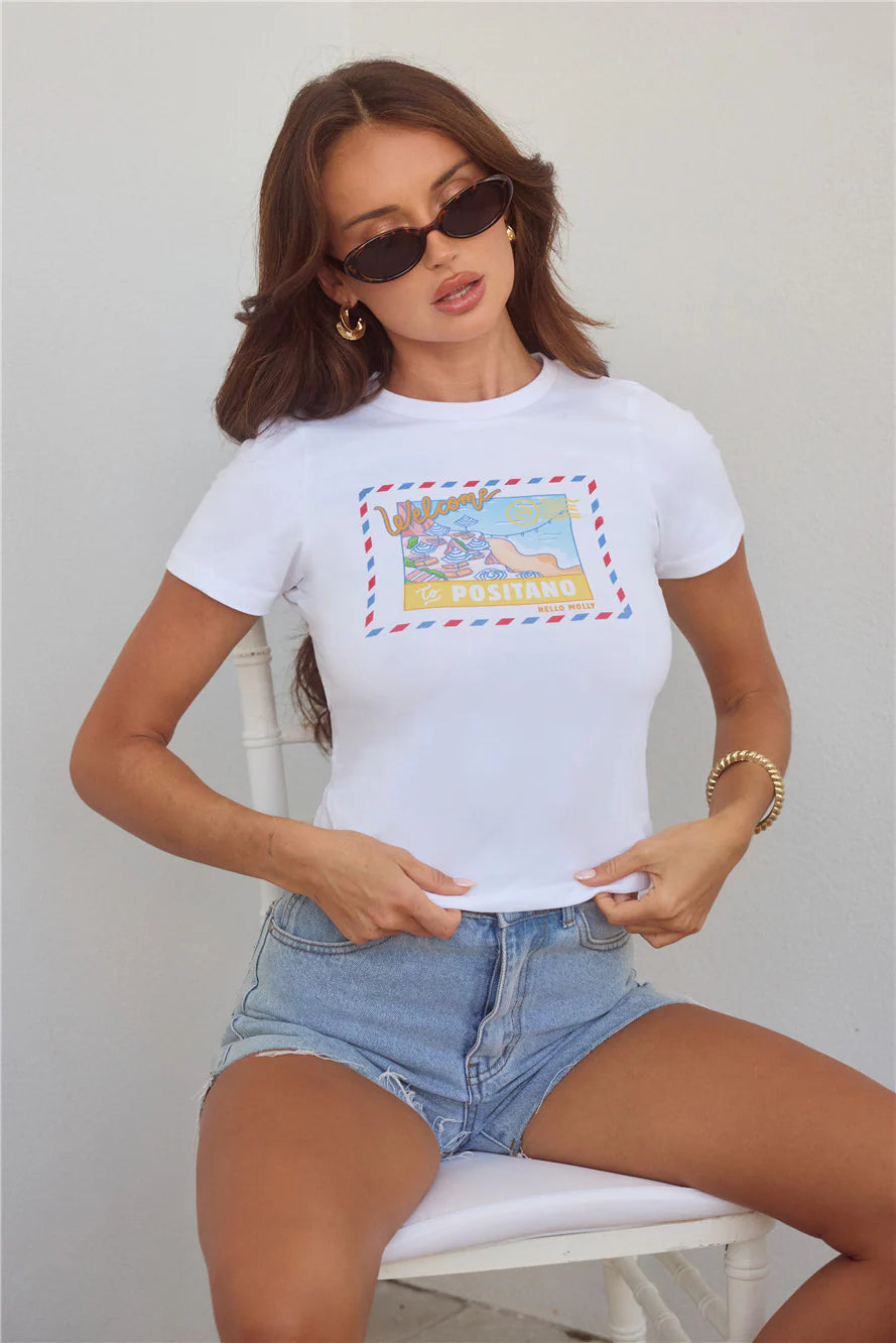 BASE You've Got Mail Baby Tee Positano Postcard