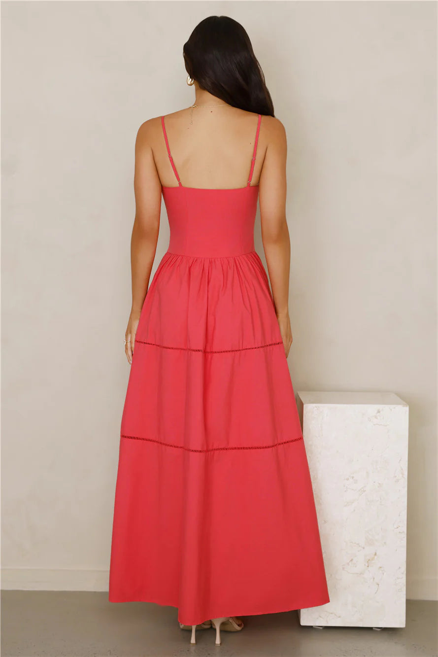 Chic At Sunset Maxi Dress Red