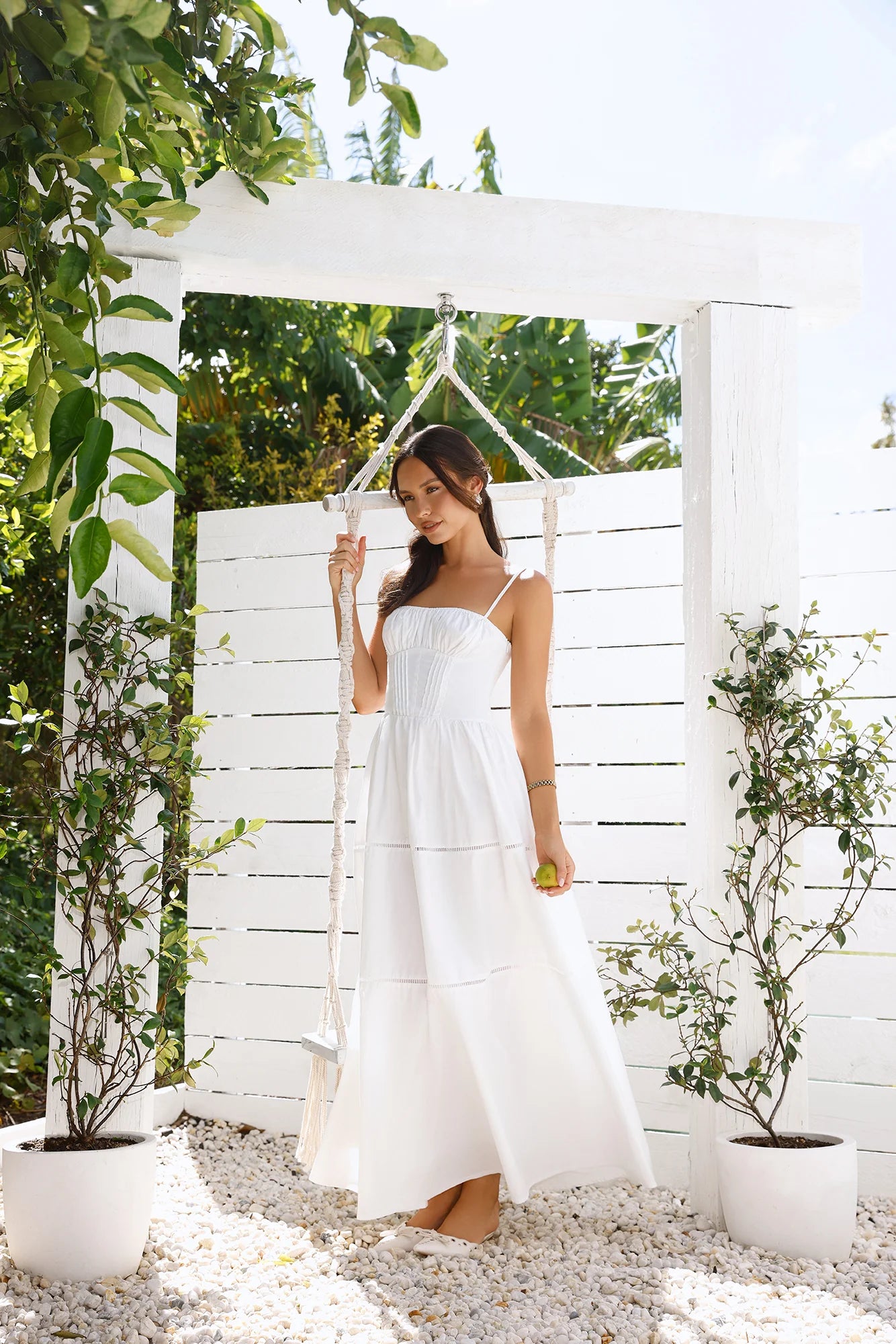 Chic At Sunset Maxi Dress White