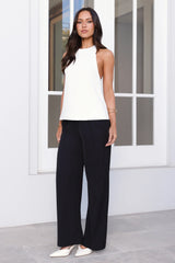 Clean Slate Tailored Halter Top White