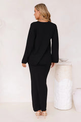 August Knit Skirt Black