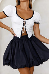 Worth The Hype Bubble Mini Skirt Black