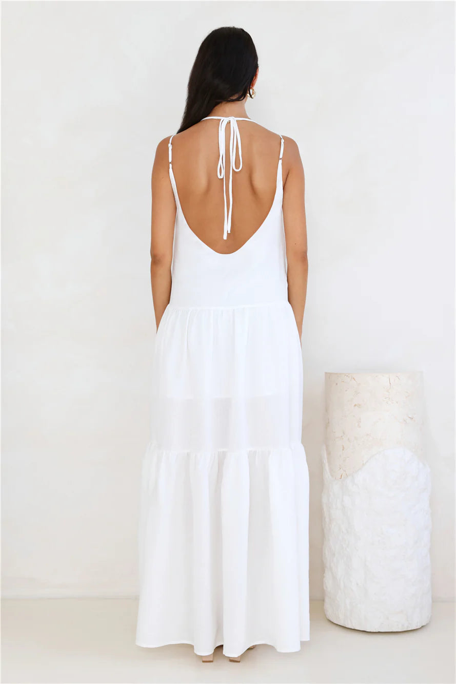 Diamond Affair Maxi Dress White