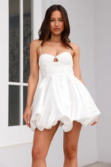 Georgia Bubble Mini Dress White