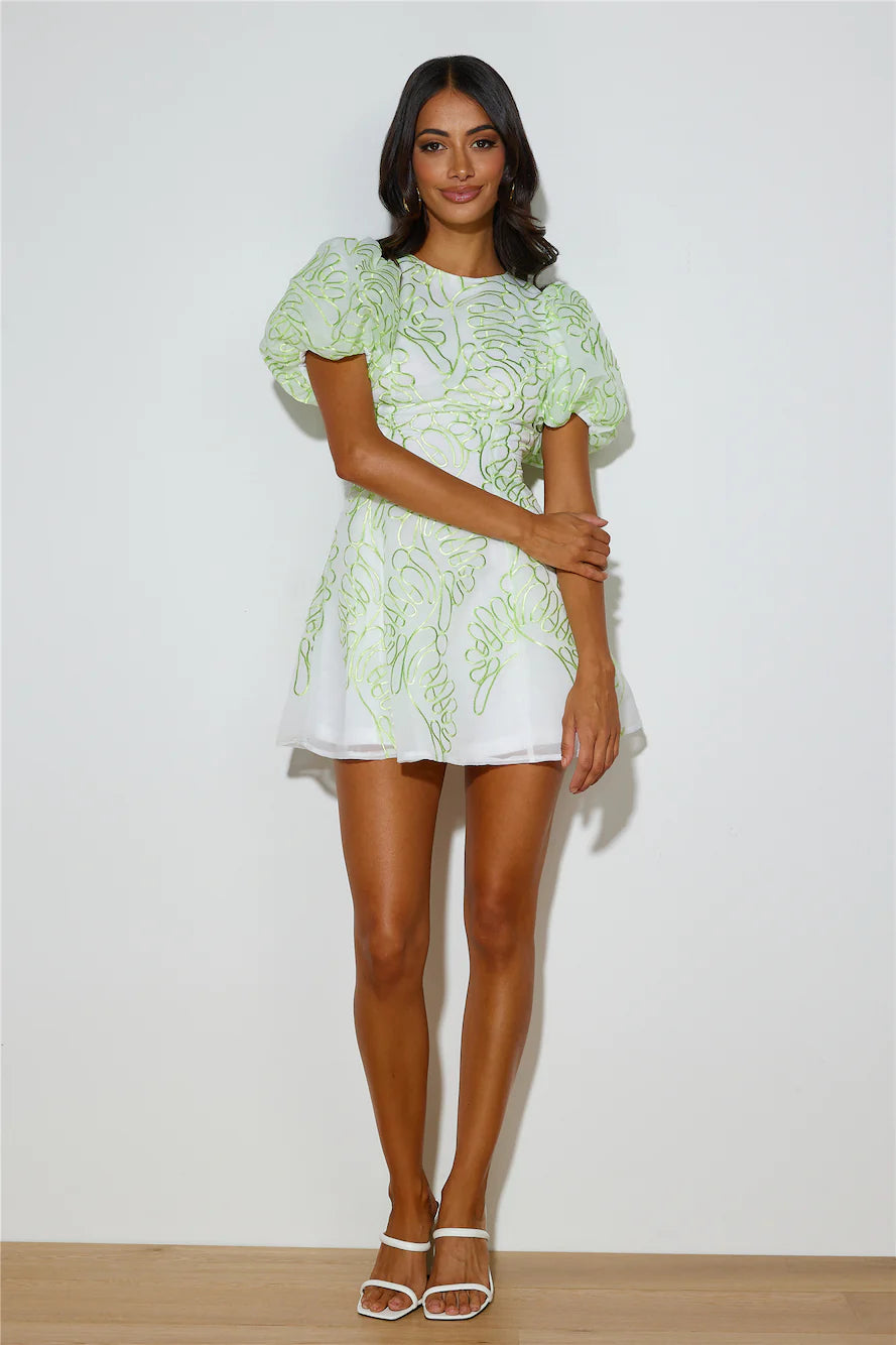Cutest Event Mini Dress Green