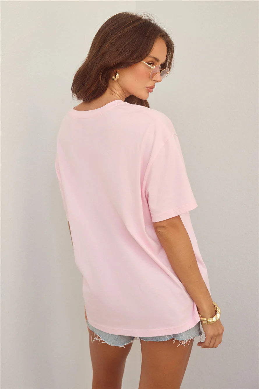 BASE Rodeo Show Oversized T-Shirt Pink