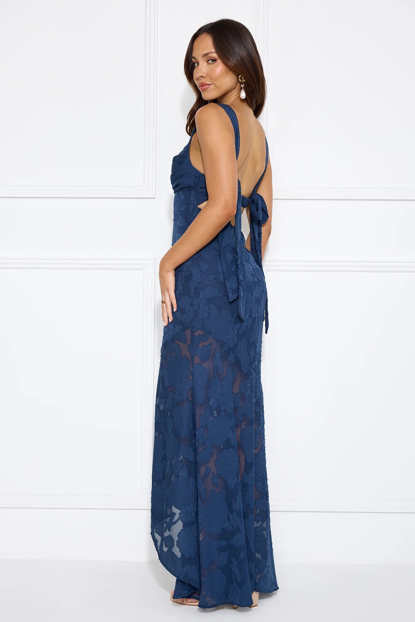 Enchanted Empire Maxi Dress Navy