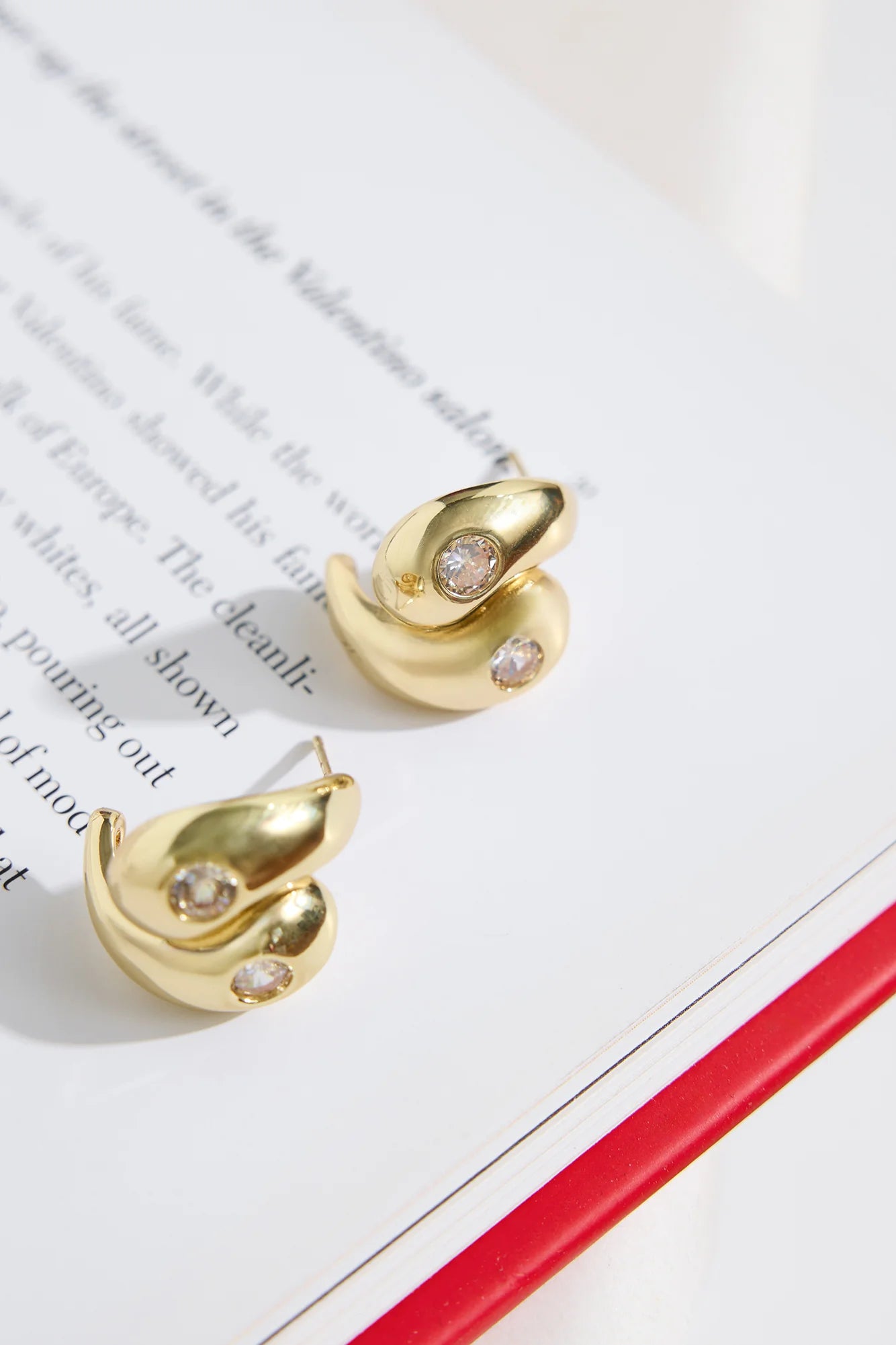 18k Gold Plated Swoon Earrings Gold