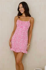 Delicate By Design Embroidered Mini Dress Pink