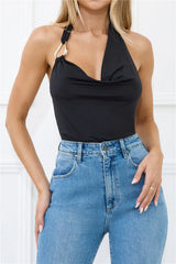 Electric Temptation Halter Top Black