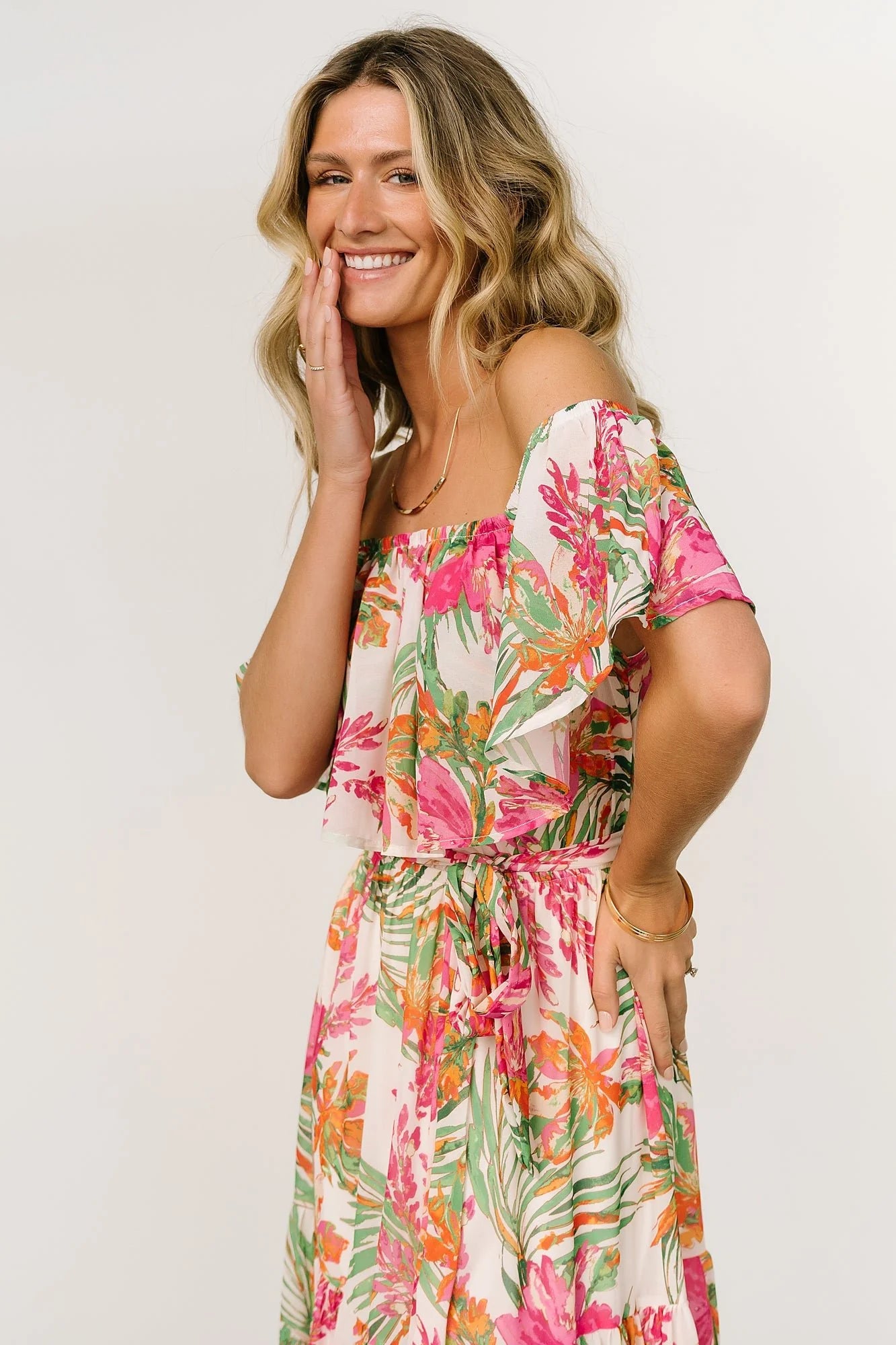 Lahaina Off Shoulder Maxi Dress | Multi