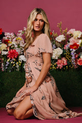 Fleur Maxi Dress | Nude Floral