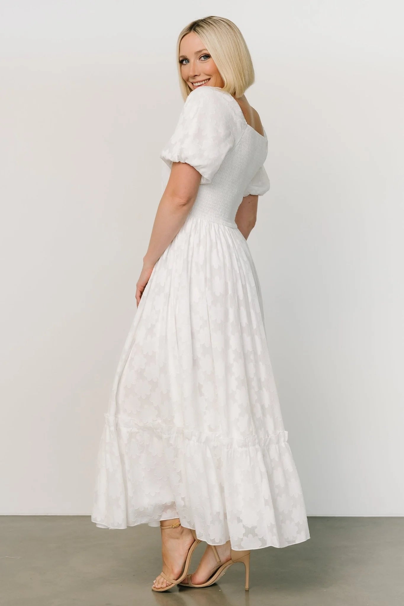 Alta Jacquard Maxi Dress | Off White