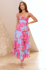 Flowering Splendor Maxi Dress Blue