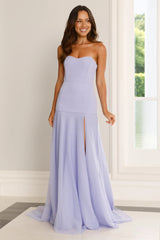Candlelit Soirée Strapless Maxi Dress Lilac
