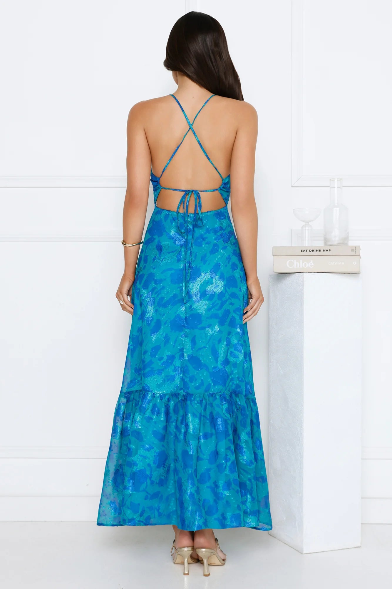 Dance Under Stars Maxi Dress Blue
