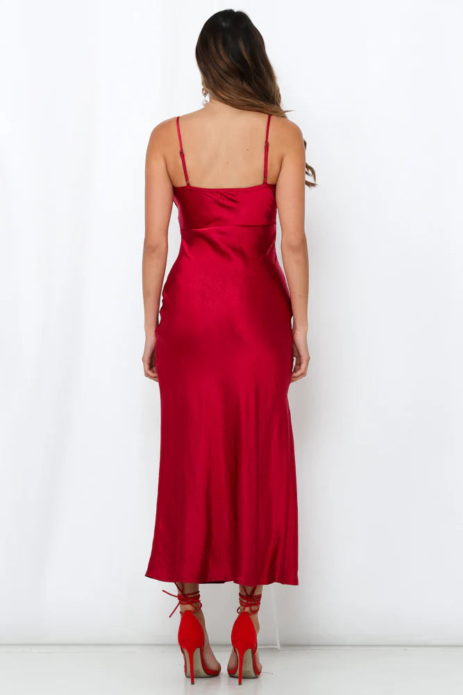 Crimson Clovers Maxi Dress Wine