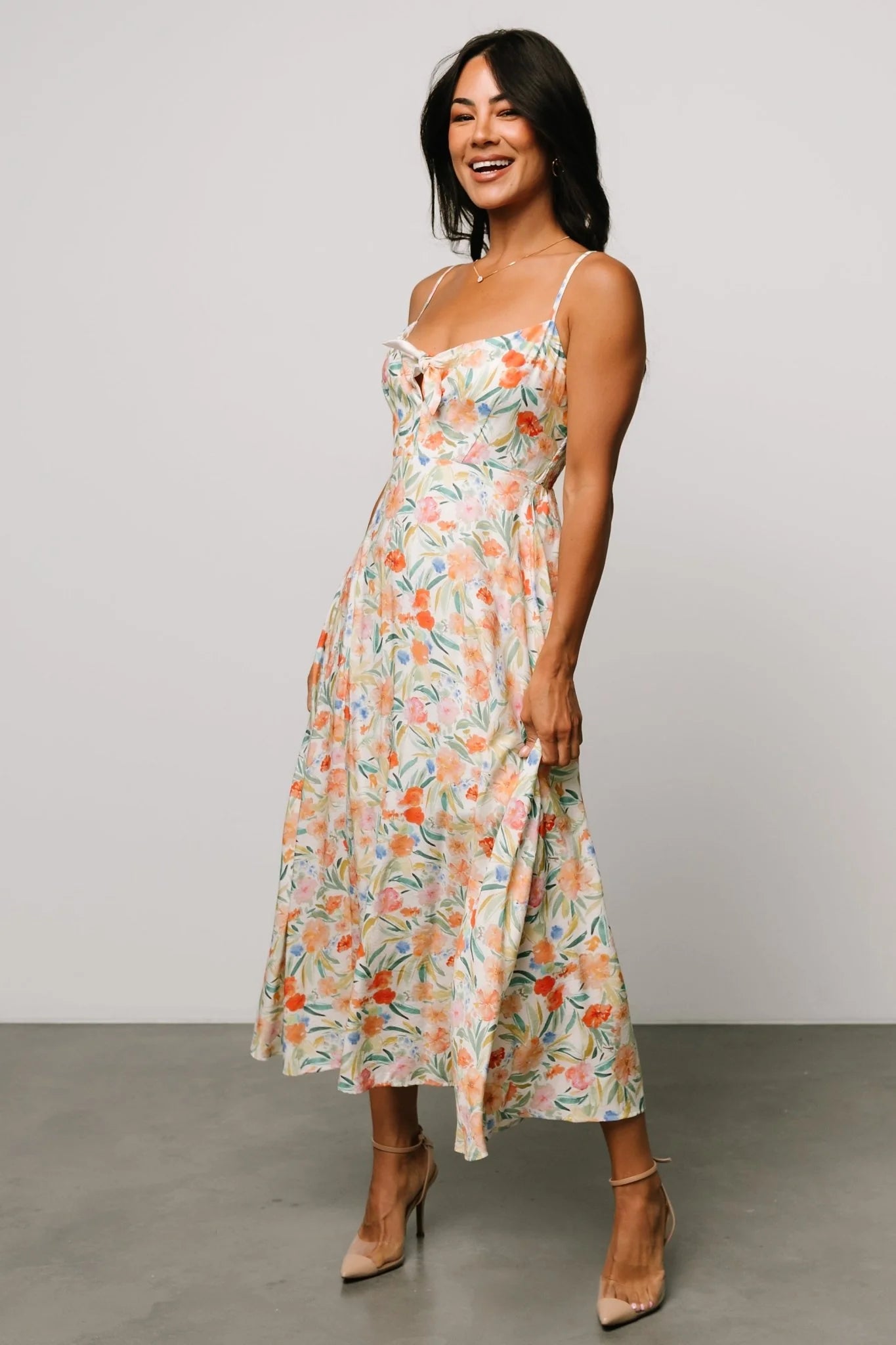 Calista Midi Dress | Multi Floral