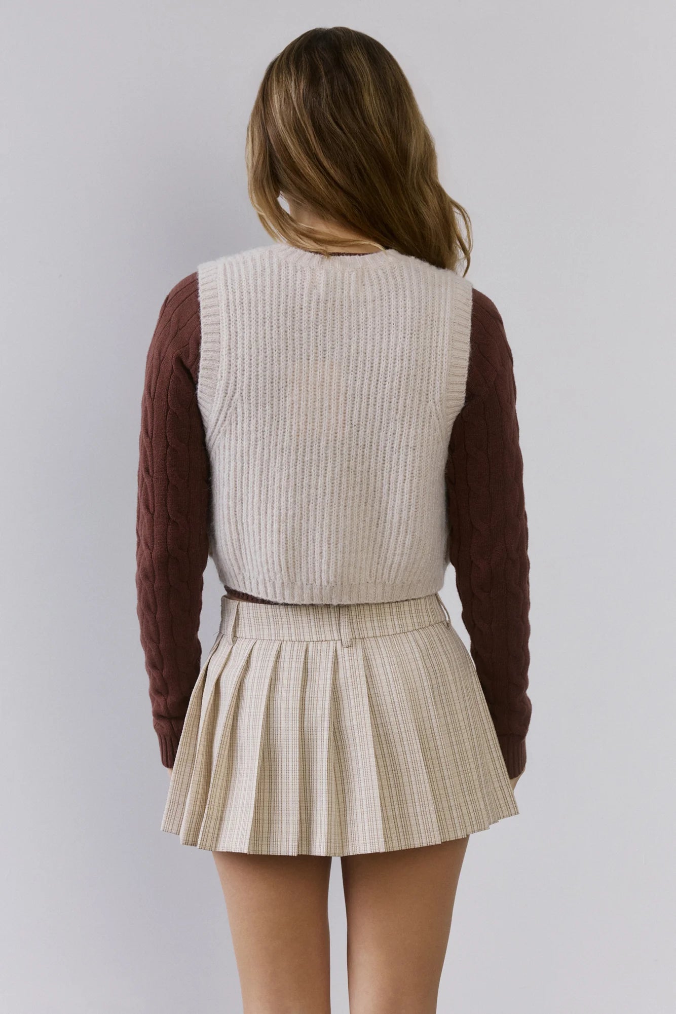 Cosy Cabin Knit Vest Ivory